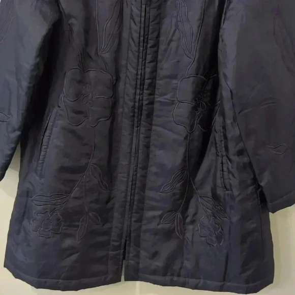 Windsmoor Jacket size 16 Winter Blue‎ Embroidered Flowers - Picture 3 of 13